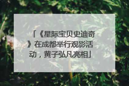 《星际宝贝史迪奇》在成都举行观影活动，黄子弘凡亮相