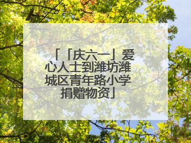 「庆六一」爱心人士到潍坊潍城区青年路小学捐赠物资