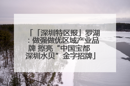 「深圳特区报」罗湖：做强做优区域产业品牌 擦亮“中国宝都 深圳水贝”金字招牌