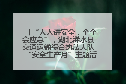 “人人讲安全，个个会应急”，湖北浠水县交通运输综合执法大队“安全生产月”主题活动取得成效