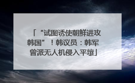 “试图诱使朝鲜进攻韩国”！韩议员：韩军曾派无人机侵入平壤