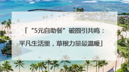 “5元自助餐”破圈引共鸣：平凡生活里，草根力量最温暖