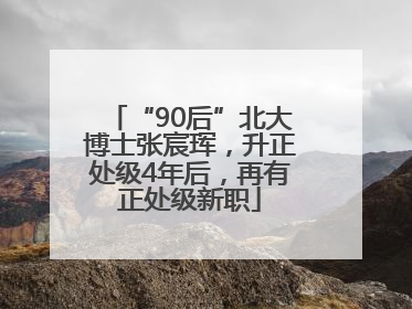 “90后”北大博士张宸珲，升正处级4年后，再有正处级新职