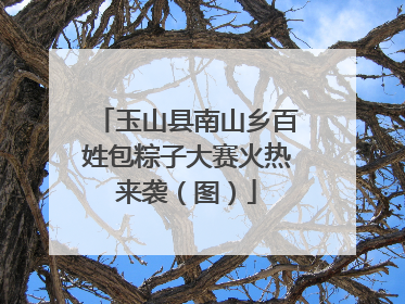 玉山县南山乡百姓包粽子大赛火热来袭（图）