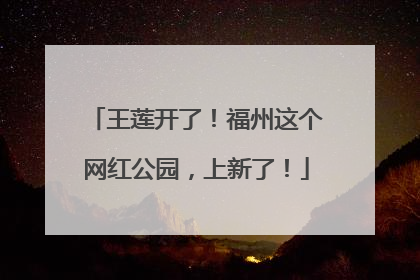 王莲开了！福州这个网红公园，上新了！