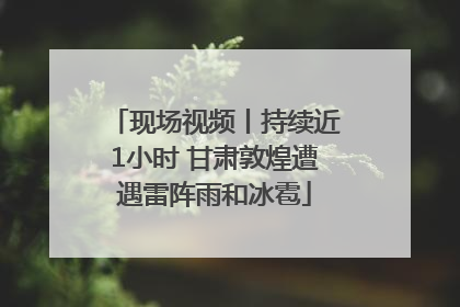 现场视频丨持续近1小时 甘肃敦煌遭遇雷阵雨和冰雹