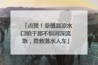 点赞！桑植县凉水口镇干部不惧河深流急，勇救落水人车