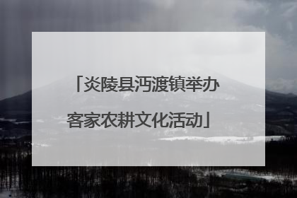 炎陵县沔渡镇举办客家农耕文化活动