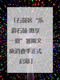 石鼓区“乐游石鼓·惠享一夏”暑期文旅消费季正式启幕