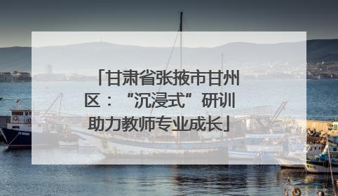 甘肃省张掖市甘州区：“沉浸式”研训助力教师专业成长
