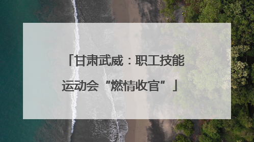 甘肃武威：职工技能运动会“燃情收官”