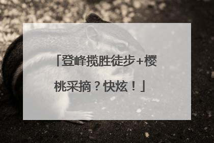 登峰揽胜徒步+樱桃采摘？快炫！