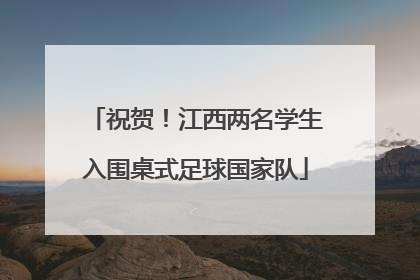 祝贺！江西两名学生入围桌式足球国家队