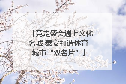 竞走盛会遇上文化名城 泰安打造体育城市“双名片”