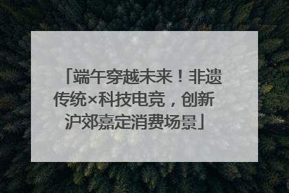 端午穿越未来！非遗传统×科技电竞，创新沪郊嘉定消费场景