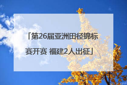 第26届亚洲田径锦标赛开赛 福建2人出征