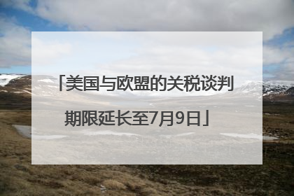 美国与欧盟的关税谈判期限延长至7月9日