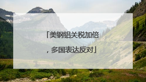 美钢铝关税加倍，多国表达反对