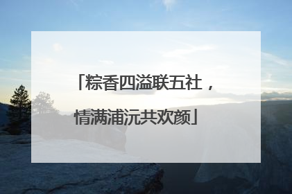 粽香四溢联五社，情满浦沅共欢颜