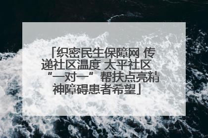 织密民生保障网 传递社区温度 太平社区“一对一”帮扶点亮精神障碍患者希望