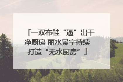 一双布鞋“逼”出干净厨房 丽水景宁持续打造“无水厨房”