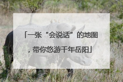 一张“会说话”的地图，带你悠游千年岳阳
