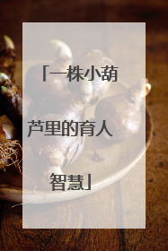 一株小葫芦里的育人智慧