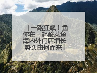 一路狂飙！鱼你在一起酸菜鱼海内外门店增长势头由何而来