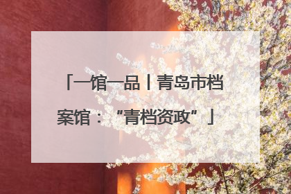 一馆一品丨青岛市档案馆：“青档资政”