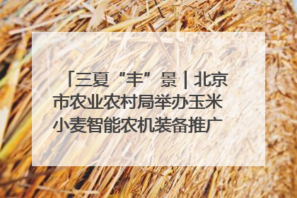 三夏“丰”景｜北京市农业农村局举办玉米小麦智能农机装备推广“田间日”活动