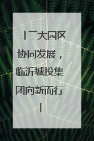 三大园区协同发展，临沂城投集团向新而行