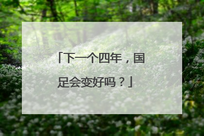 下一个四年，国足会变好吗？