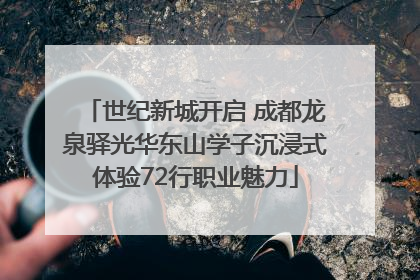 世纪新城开启 成都龙泉驿光华东山学子沉浸式体验72行职业魅力