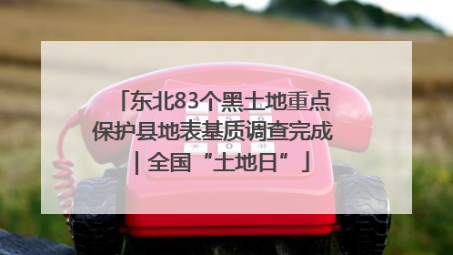 东北83个黑土地重点保护县地表基质调查完成｜全国“土地日”