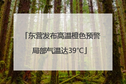 东营发布高温橙色预警 局部气温达39℃