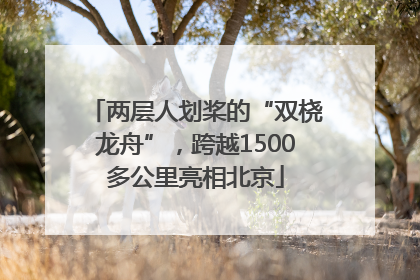 两层人划桨的“双桡龙舟”，跨越1500多公里亮相北京