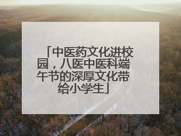 中医药文化进校园，八医中医科端午节的深厚文化带给小学生