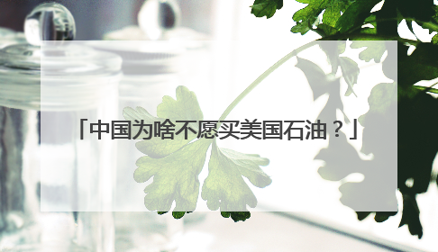 中国为啥不愿买美国石油？