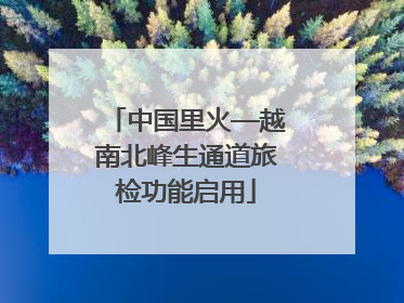 中国里火—越南北峰生通道旅检功能启用