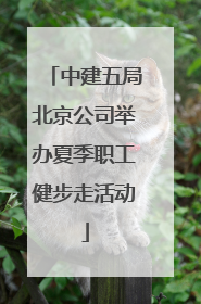 中建五局北京公司举办夏季职工健步走活动