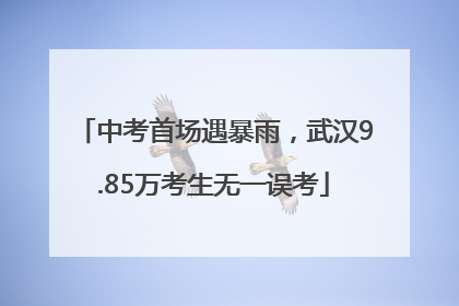 中考首场遇暴雨，武汉9.85万考生无一误考