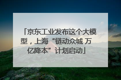 京东工业发布这个大模型，上海“链动众城 万亿降本”计划启动
