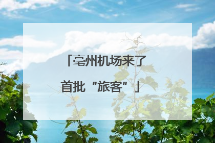 亳州机场来了首批“旅客”
