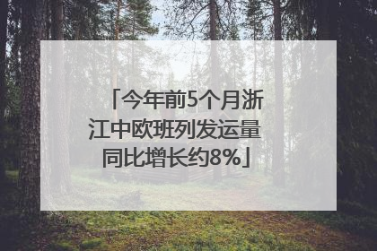今年前5个月浙江中欧班列发运量同比增长约8%