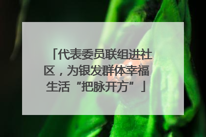 代表委员联组进社区，为银发群体幸福生活“把脉开方”