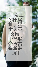 发现多座房址、出土大量文物 中乌联合考古有新进展