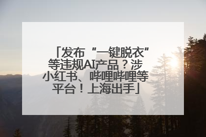 发布“一键脱衣”等违规AI产品？涉小红书、哔哩哔哩等平台！上海出手