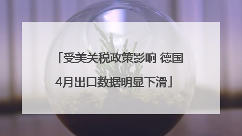 受美关税政策影响 德国4月出口数据明显下滑