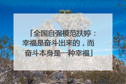 全国自强模范扶婷：幸福是奋斗出来的，而奋斗本身是一种幸福