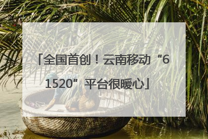 全国首创！云南移动“61520”平台很暖心